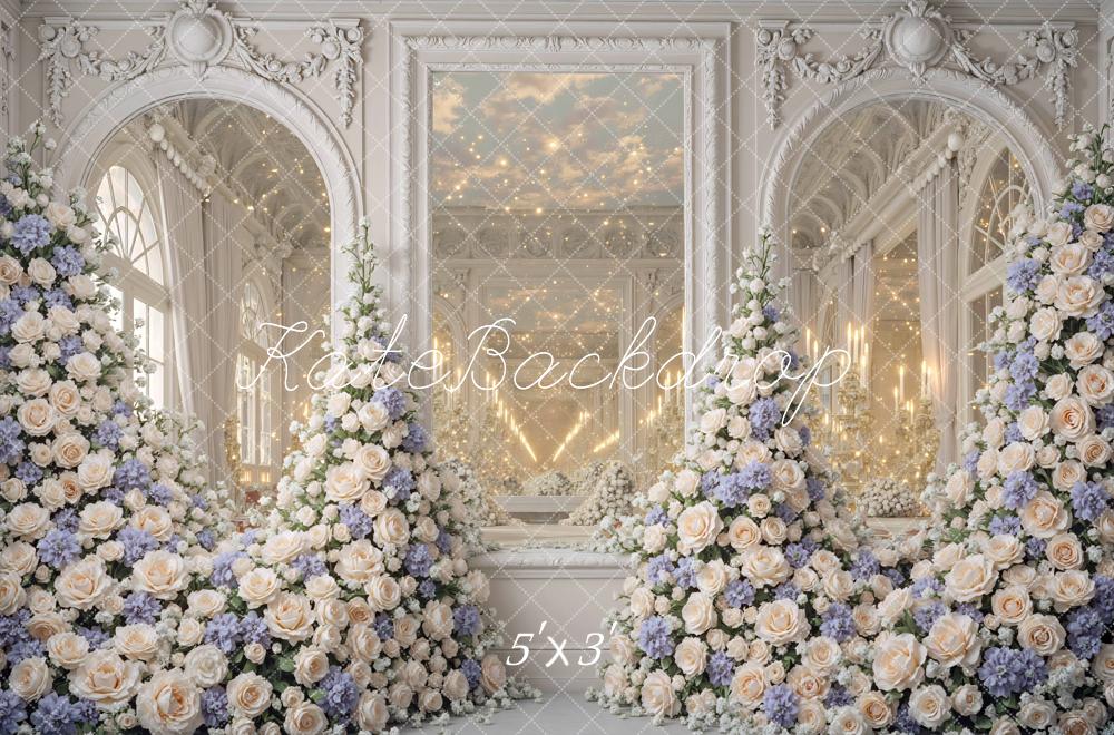 Kate Spring Flower Arch Mirror Ballroom Elegant Floral Decor Backdrop Designed by Mini MakeBelieve