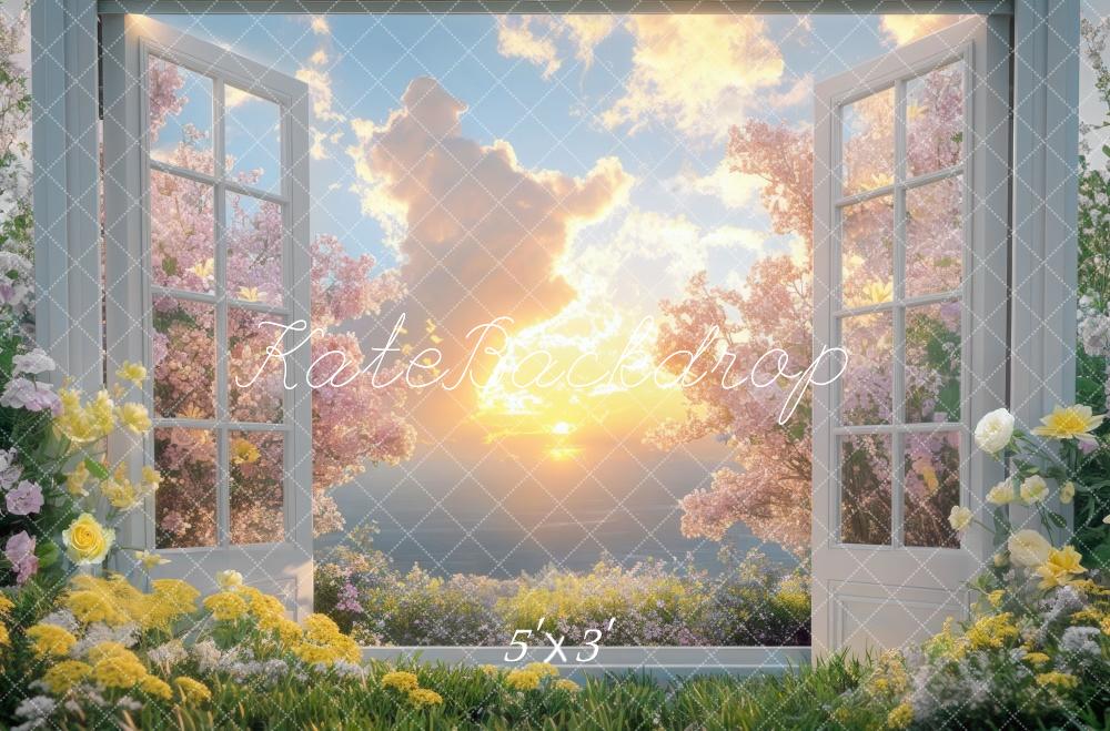 Sfondo Aperto Finestra Tramonto Primavera Designed by Mini MakeBelieve