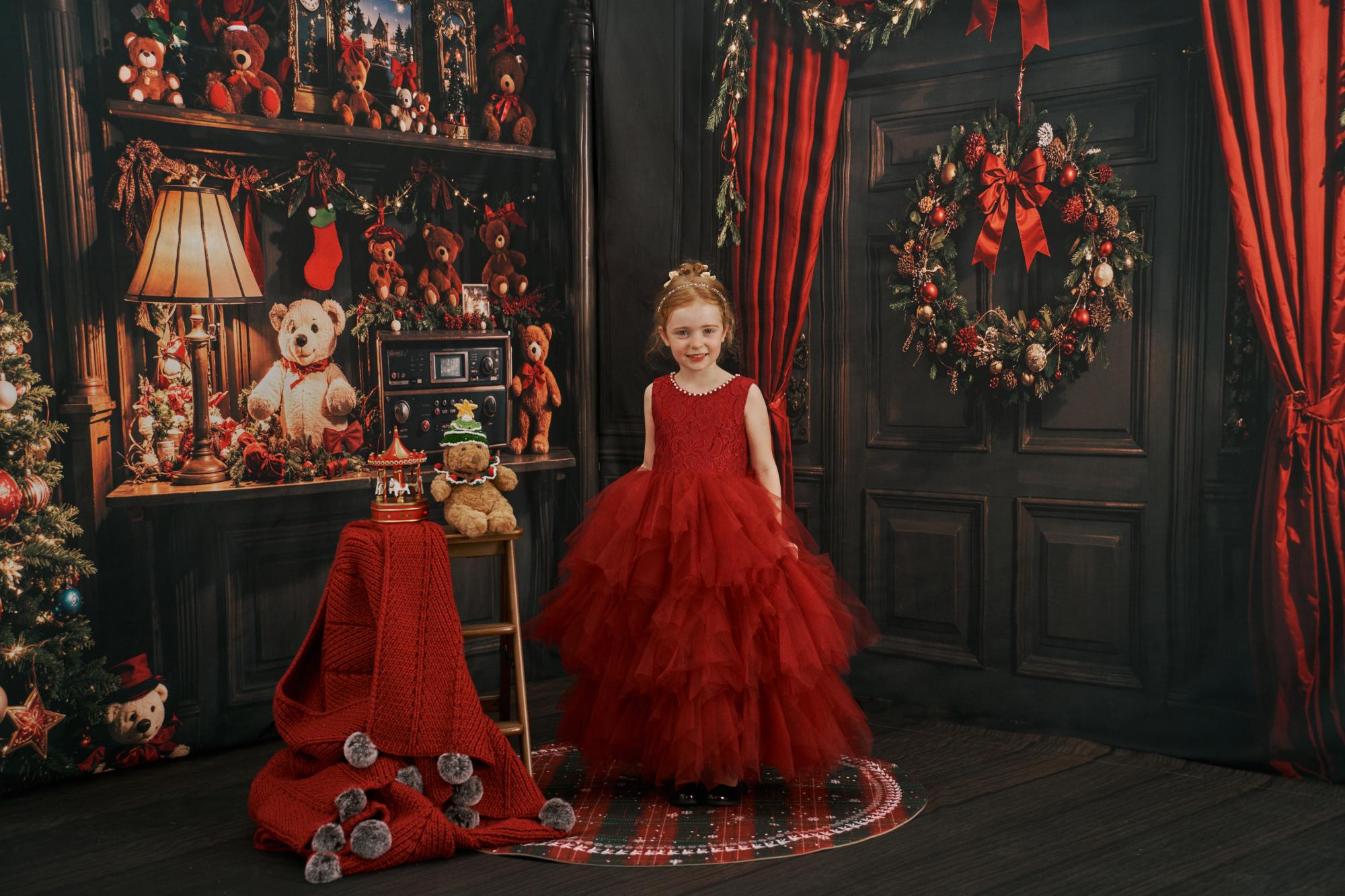 Kate Christmas Living Room Set Photo Kit Photography Backdrops&Props Themed Bundle