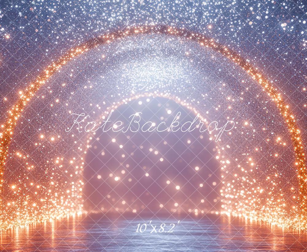 Kate Sparkle Glitter Arch Bokeh Light Backdrop Designed by Mini MakeBelieve