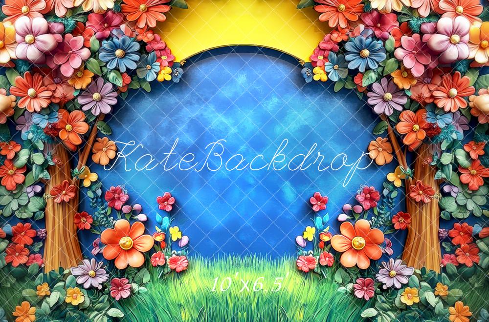 Kate Back To School Floral Tree Garden Wall Backdrop Designed by Mini MakeBelieve