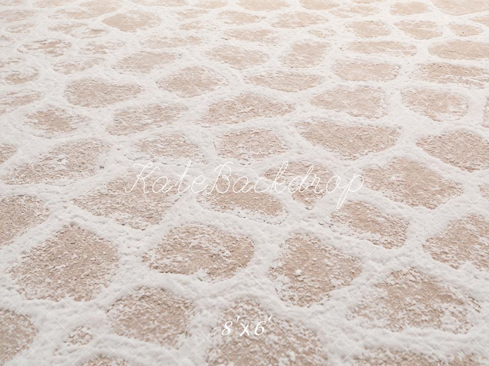Kate Beige Snowy Cobblestone Floor Printed Backdrop Printed Backdrop Designed by Emetselch