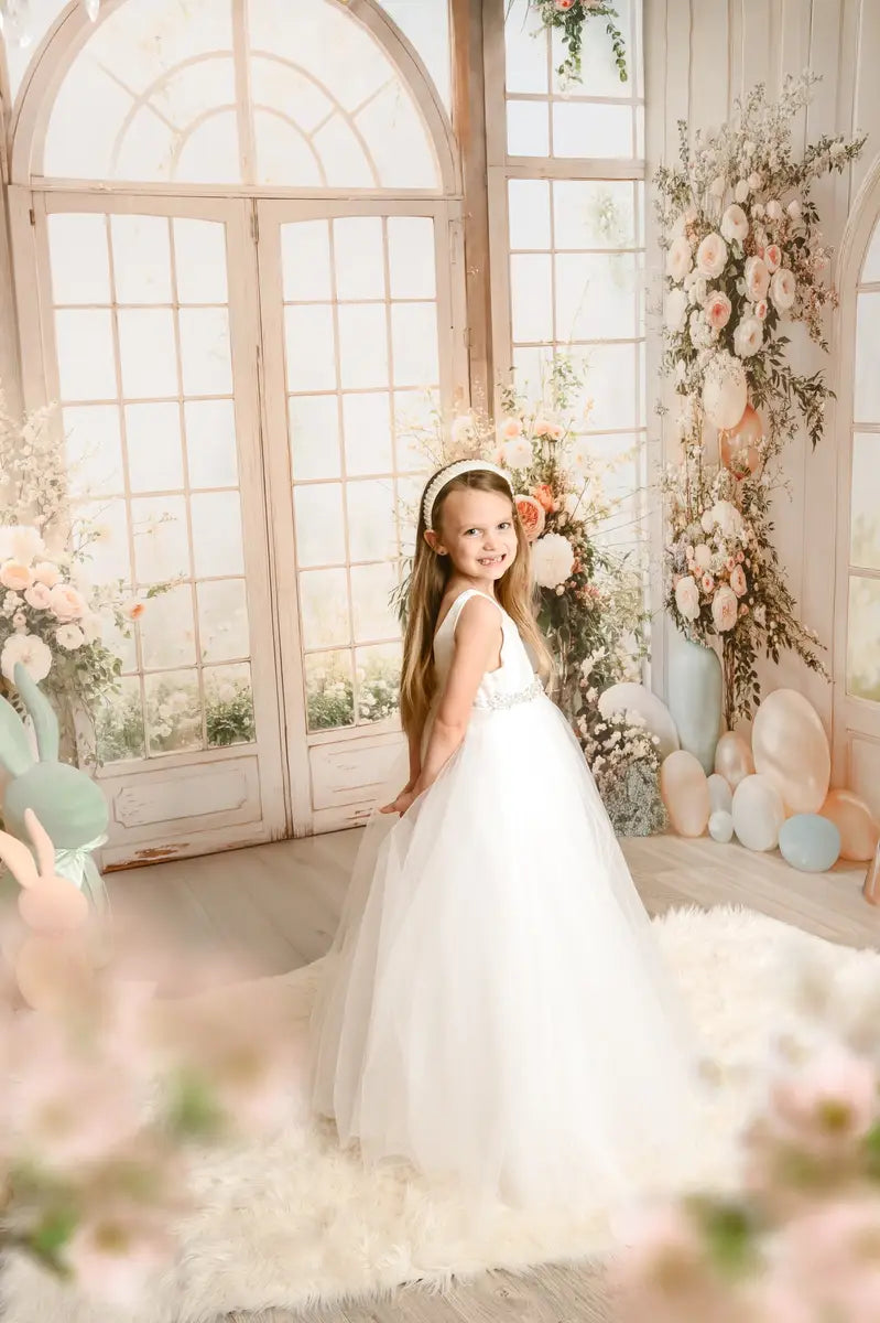 Kate Wedding Floral Arched Window Balloons Backdrop Designed by Emetselch
