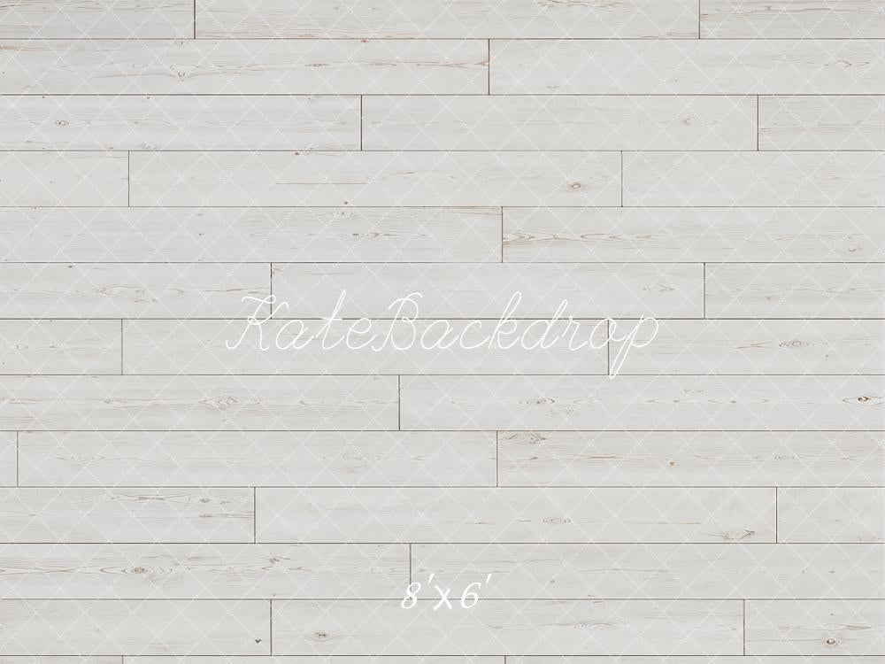 Kate White Wood Plank Floor Printed Backdrop Designed by Kate Image