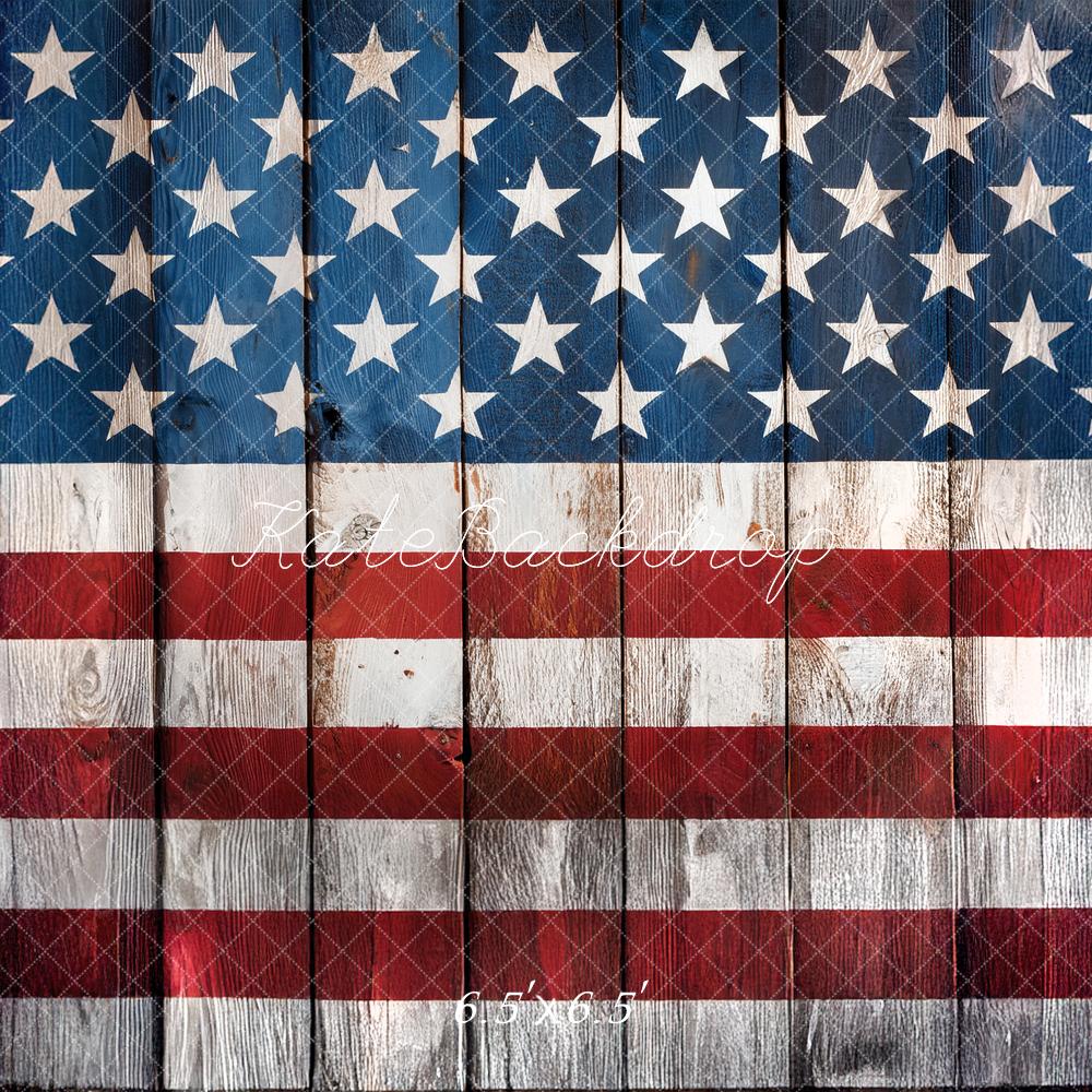 Día de la Independencia Bandera Americana Fondo Rústico Designed by Mandy Ringe Photography