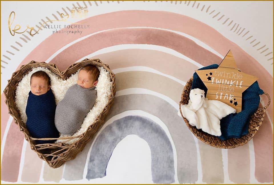 Boho Regenboog Fleece Foto Achtergrond Ontworpen door Mandy Ringe Fotografie