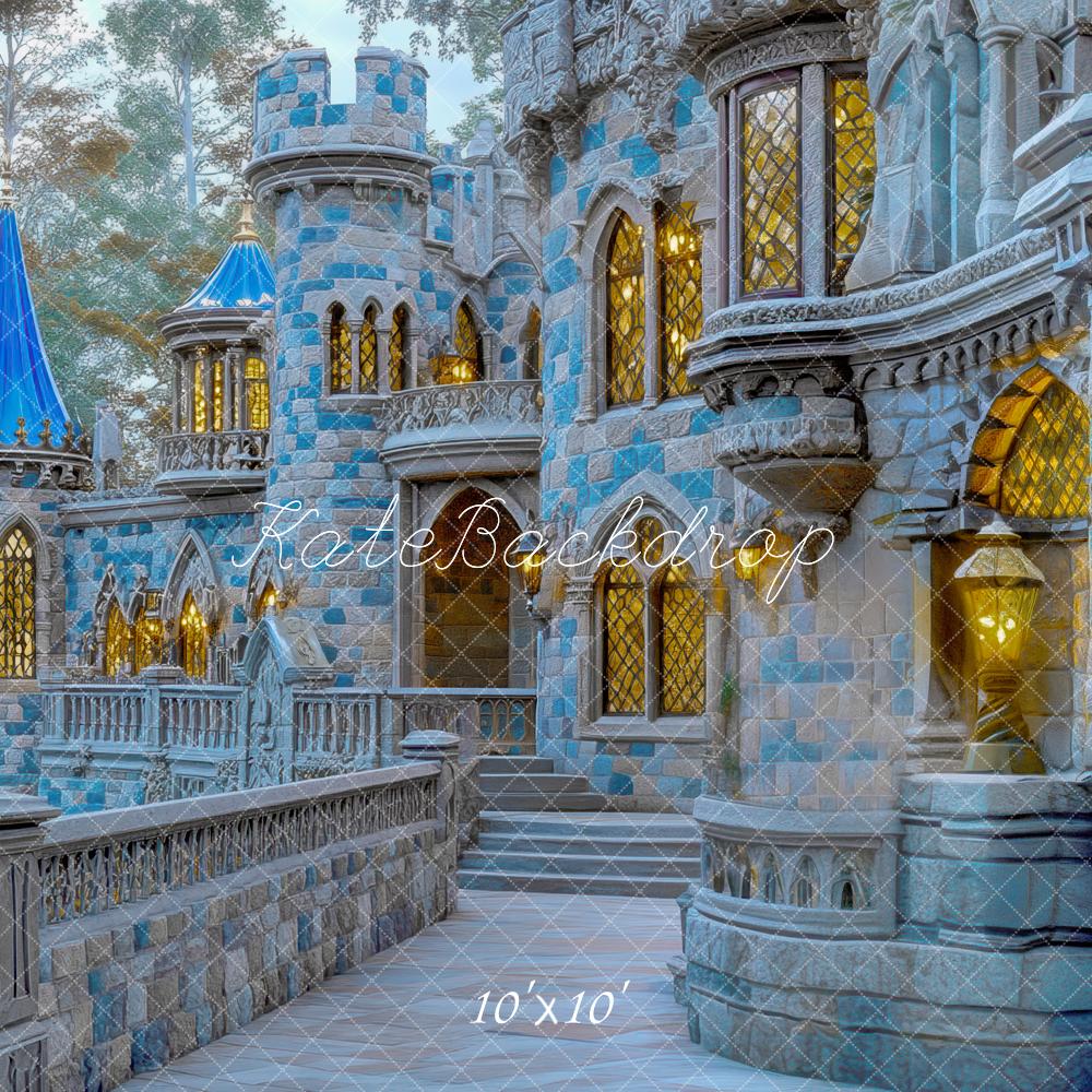 Fairy Tale Castle Night Foto Achtergrond Designed by Mini MakeBelieve