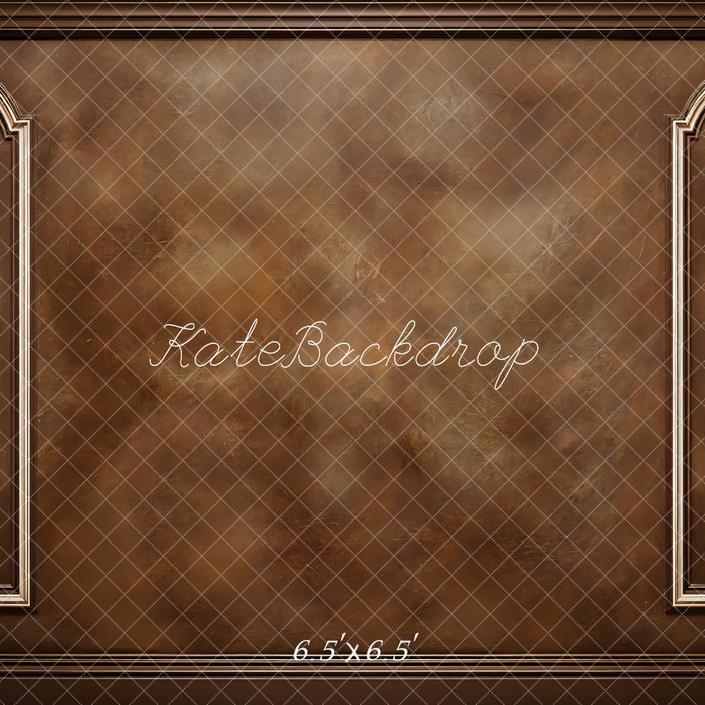 Kate Fine Art Brown Retro Wall Arched Panel Printed Backdrop Designed by Mini MakeBelieve