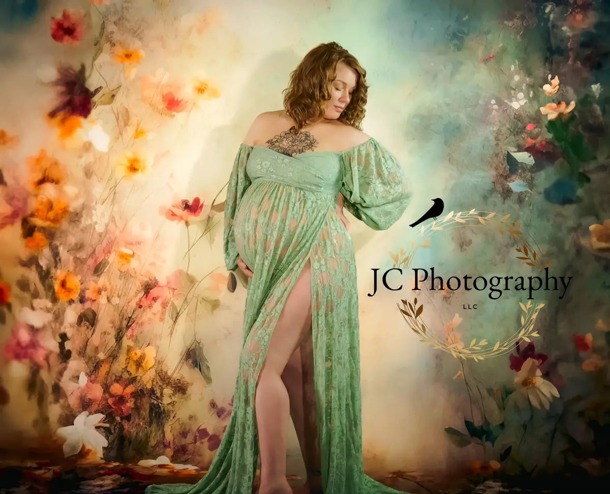 Kate Mystical Blooms Fine Art Backdrop Designed by Patty Robert