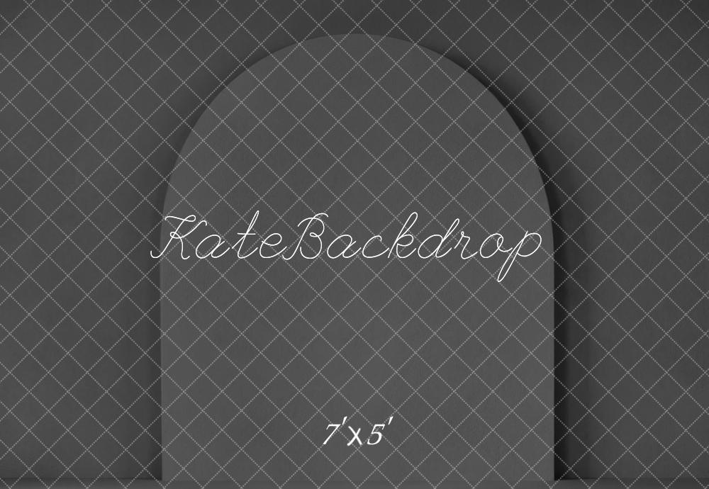 Kate Minimalist Gray Arch Shapes Printed Backdrop Designed by Kate Image