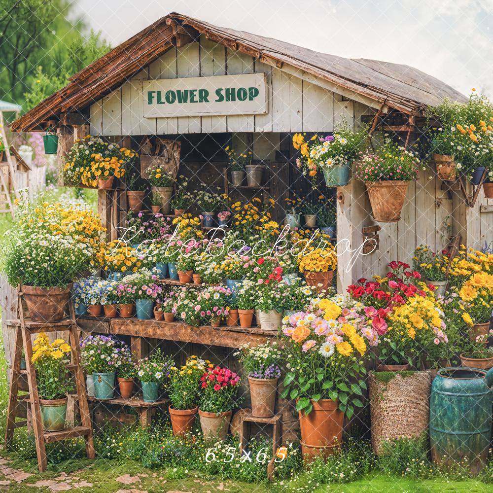 Fondo de tienda de flores rústica de primavera Designed by Emetselch