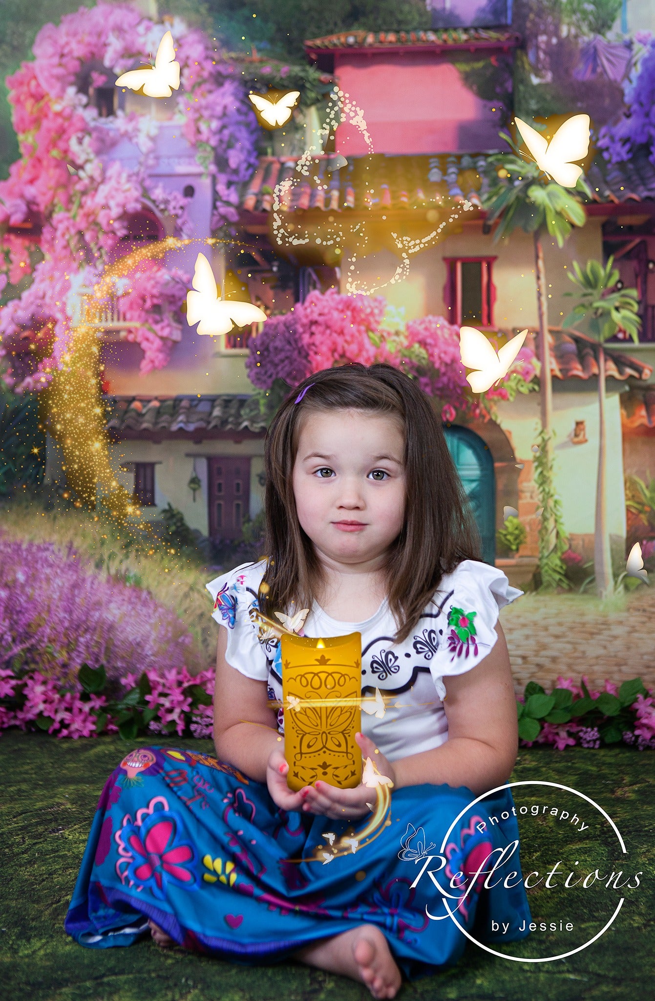 RTS Kate Magic Flower Hut Backdrop Rainbow Wonderland for Photography (US only)