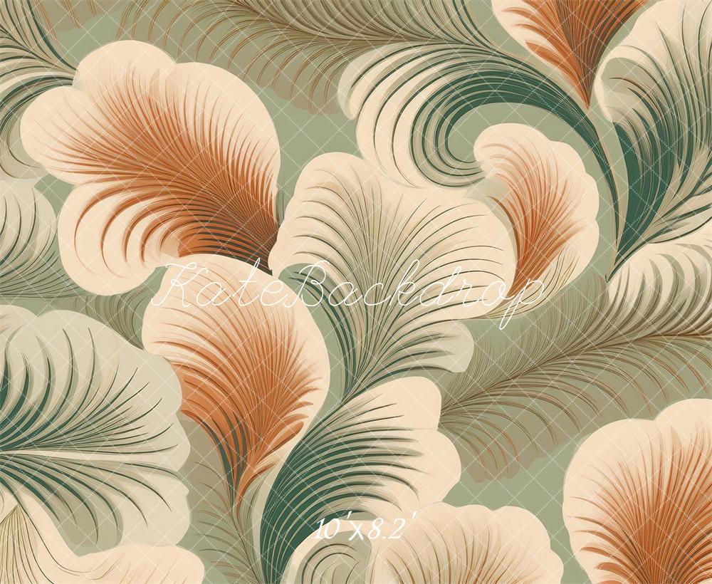 Kate Mid Century Modern Retro Palm Pattern Backdrop Designed by Mandy Ringe Photography