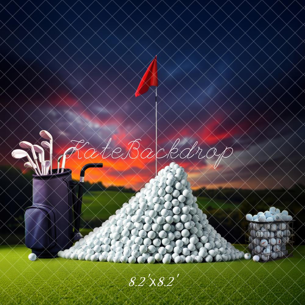 Kate Sports Golf Balls Sunset Backdrop Designed by Laura Bybee