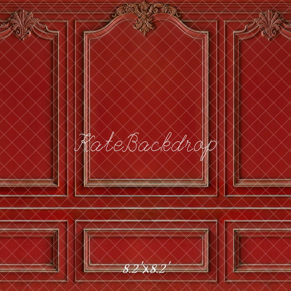 Kate Vintage Red Ornate Wall Panel Backdrop Designed by Kate Image