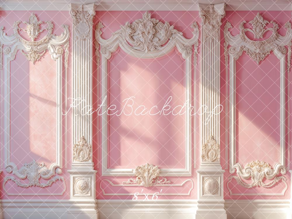 Elegant Roze Vintage Wand Zonlicht Foto Achtergrond Designed by Emetselch