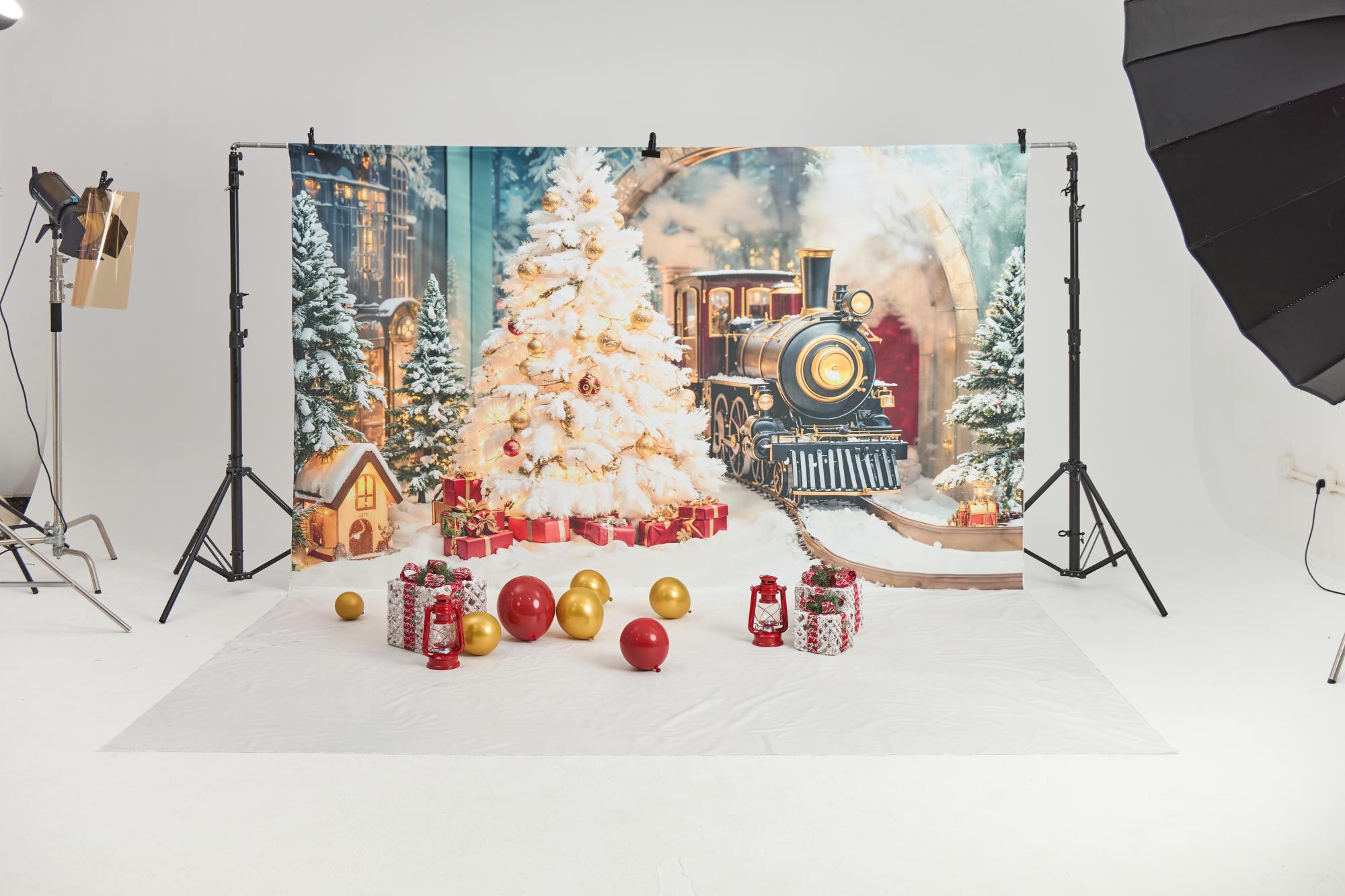 Kate Christmas Eve Train Photo Kit Photography Backdrops&Props Themed Bundle
