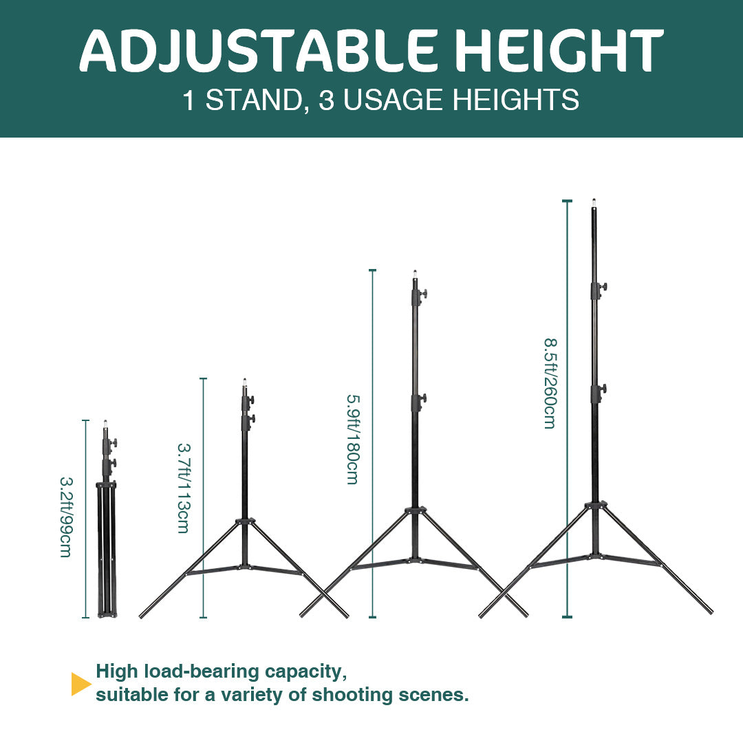 Kate 8.5ft Air-cushioned Collapsible Light Stand with 1/4 Screw Connection