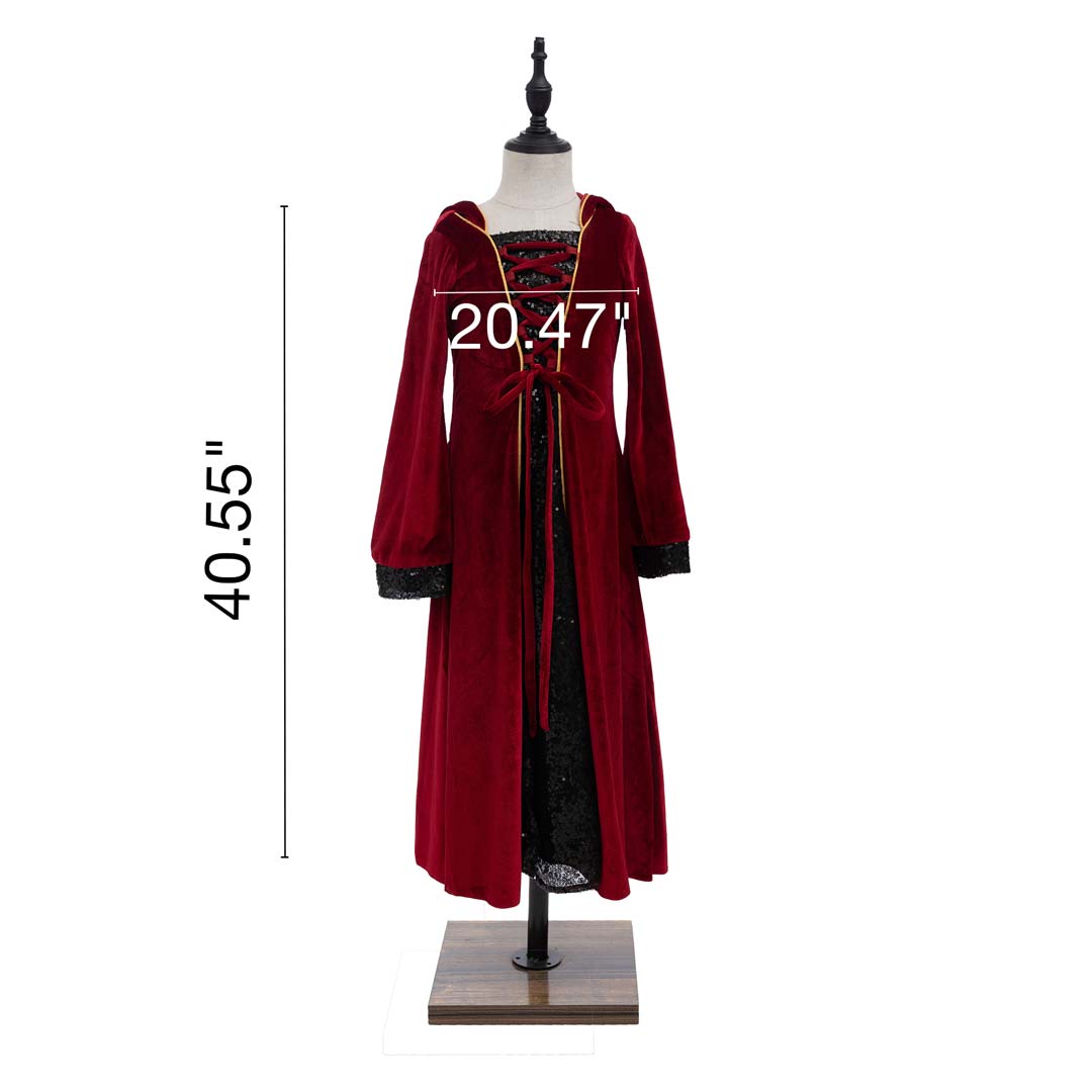 Kate Halloween Red Velvet Witch Robe Children's Dress
