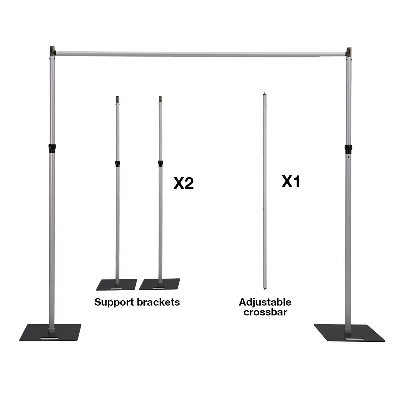 Marco de equipo telescópico ajustable para soporte de fondo fotográfico Display Stand.