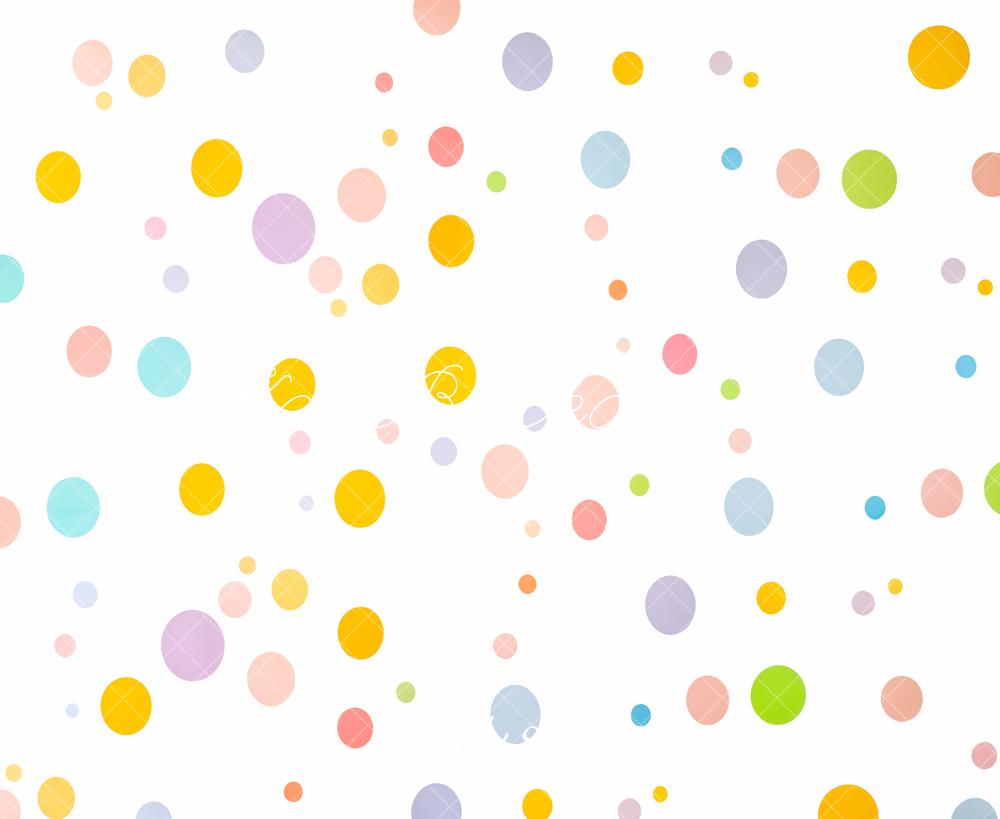Kate Colorful Polka Dot Pattern Floor Backdrop Designed by Emetselch