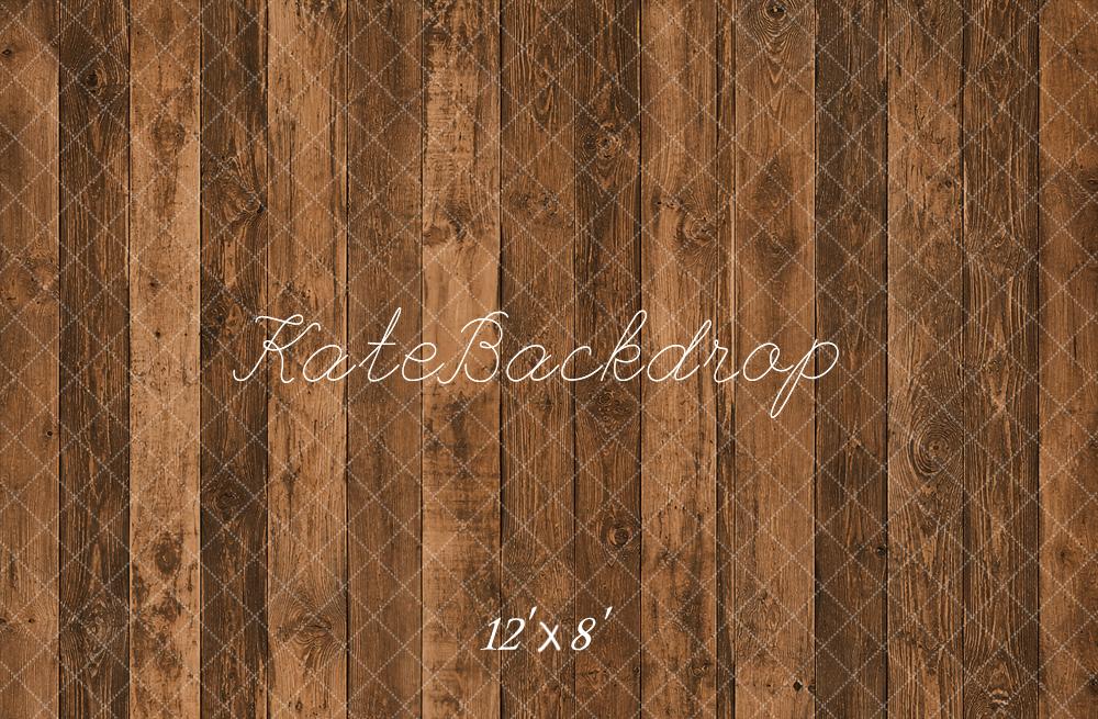 Kate Brown Wood Plank Floor Printed Backdrop Designed by Kate Image