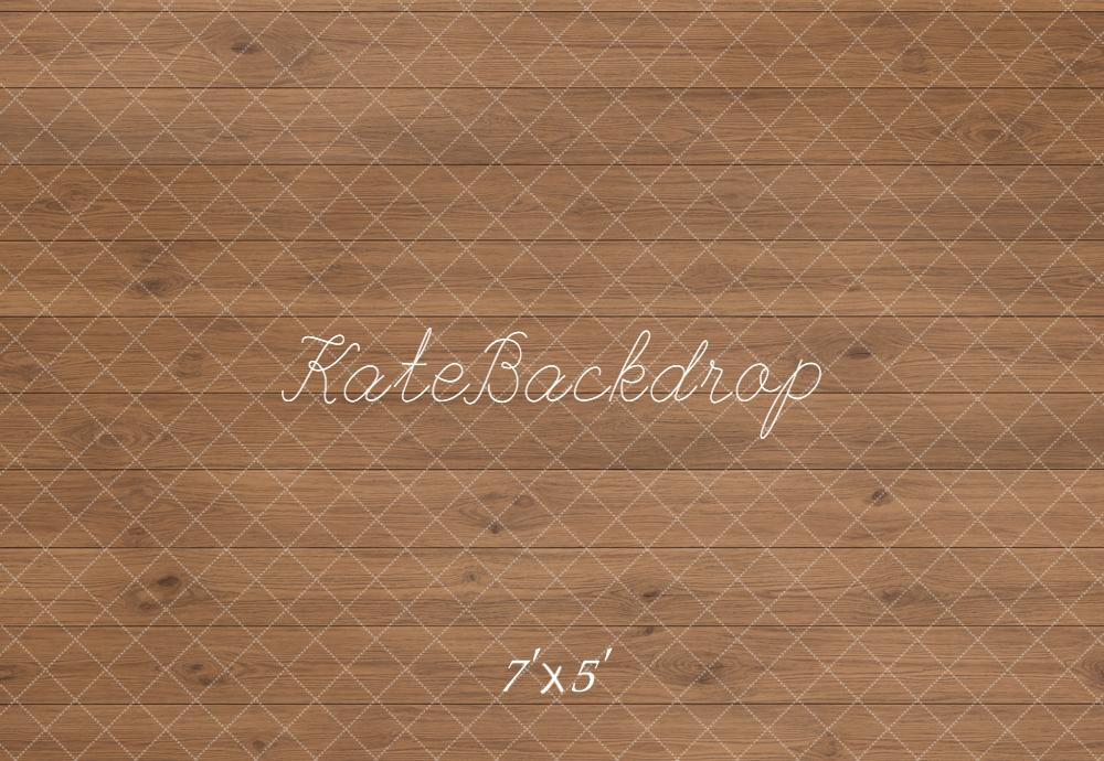 Kate Brown Wood Plank Floor Printed Backdrop Designed by Kate Image