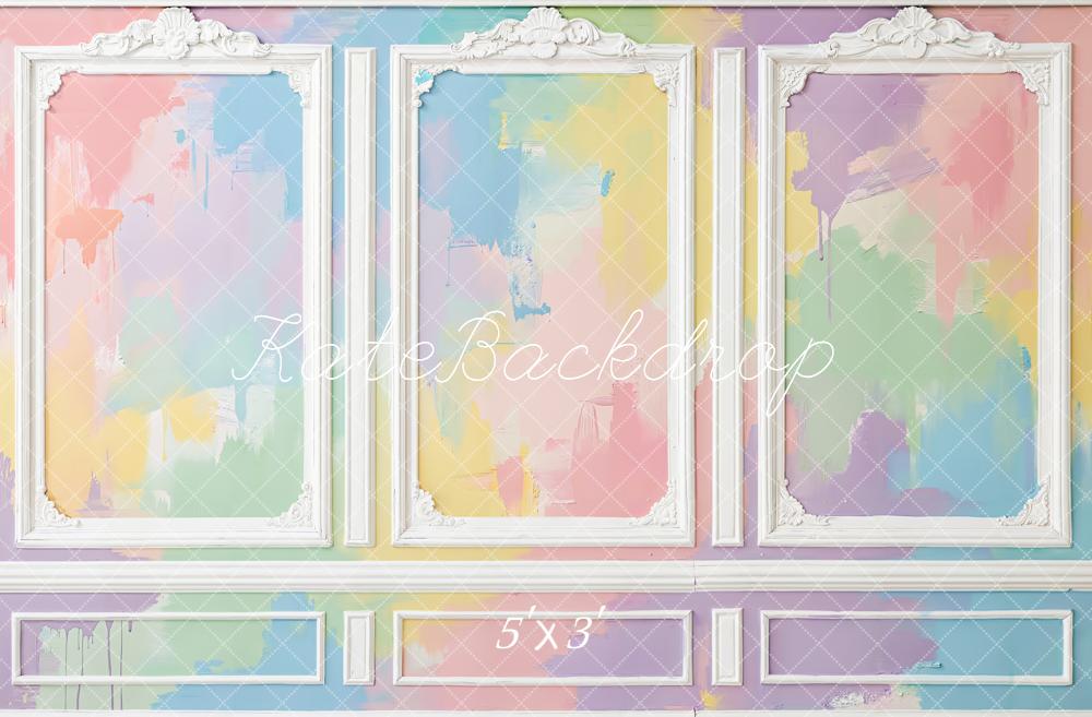 Kate Pastel Abstract Texture Vintage Wall Backdrop Designed by Chain Photography