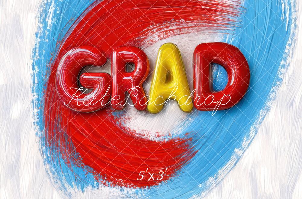 Kate Graduation Colorful Paint Kindergarten Backdrop Designed by Mini MakeBelieve
