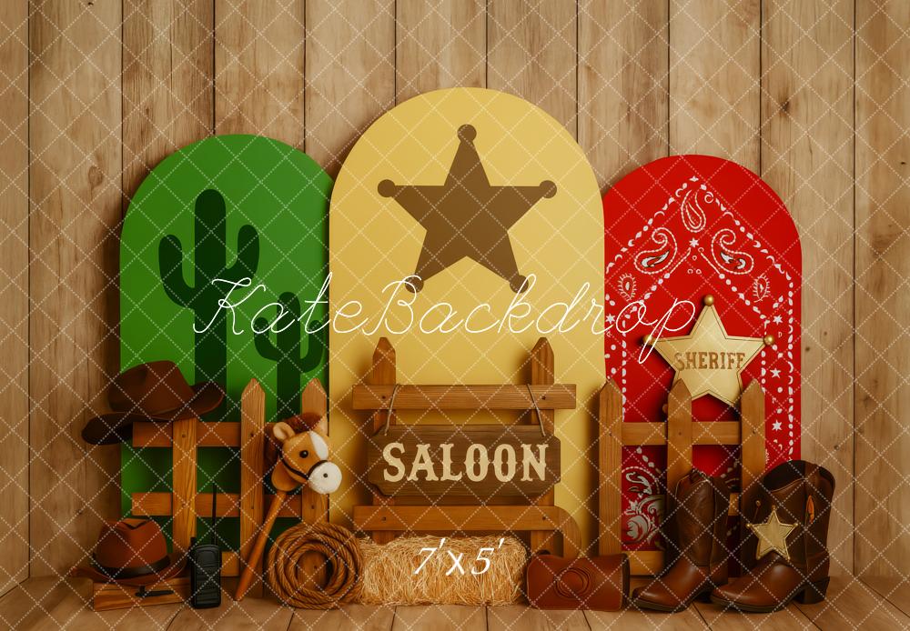 Kate Cake Smash Western Rodeo Cowboy Backdrop Designed by Patty Roberts