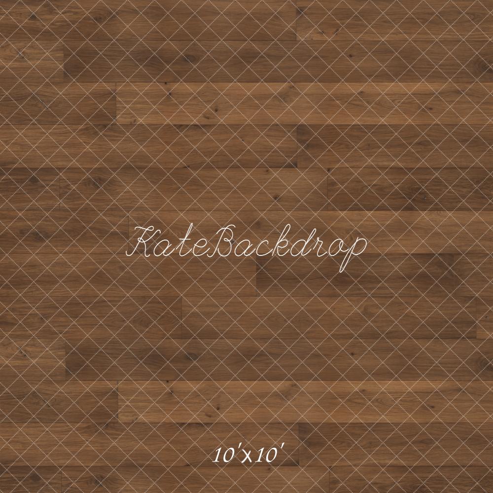 Kate Brown Wood Floor Printed Backdrop Designed by Kate Image