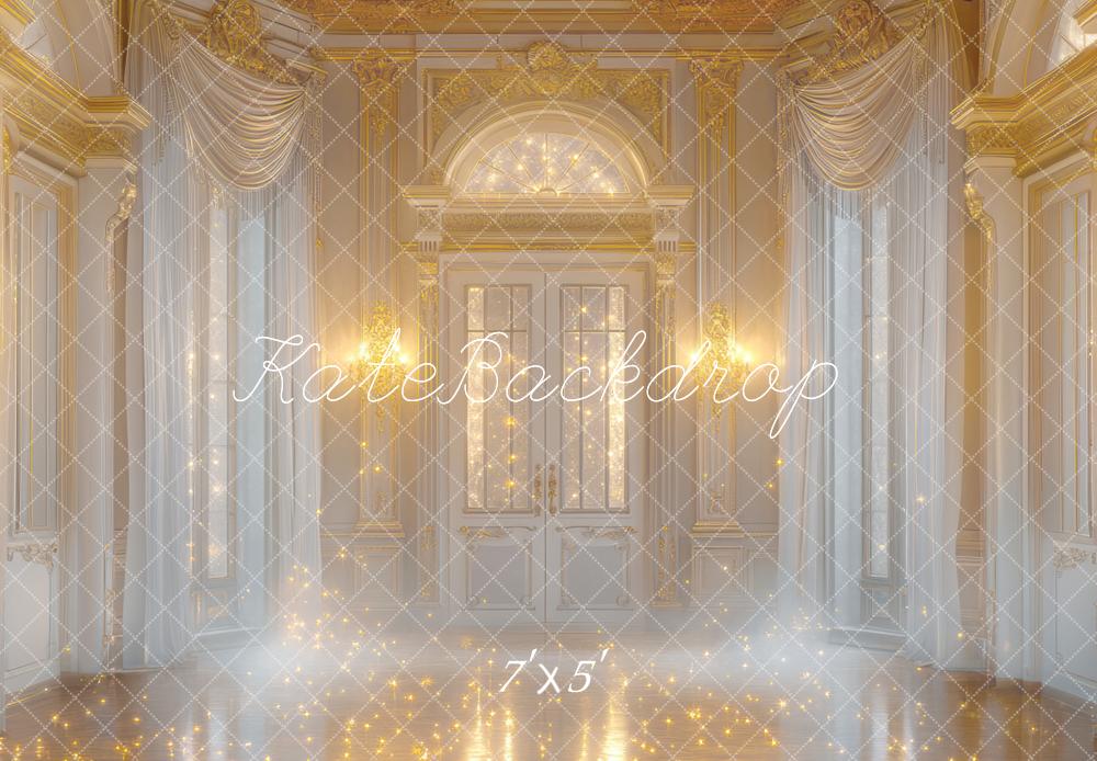 Kate Fantasy Sparkling Golden Retro Room Backdrop Designed by Mini MakeBelieve