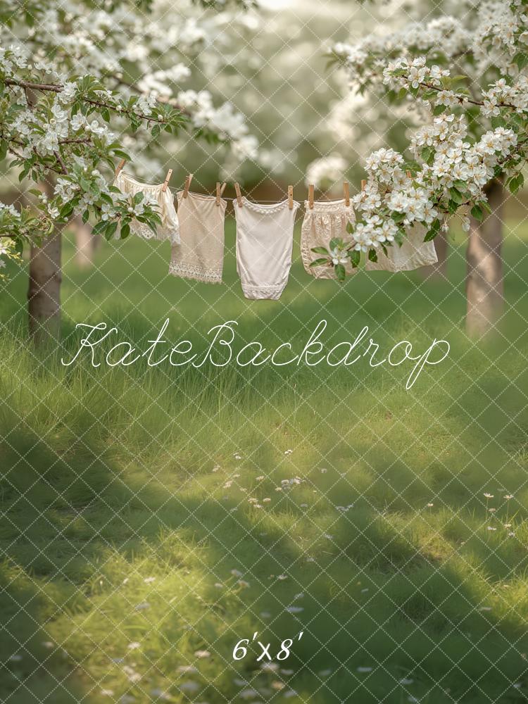 Kate Spring Blossom Orchard Clothesline Backdrop Designed by Chain Photography