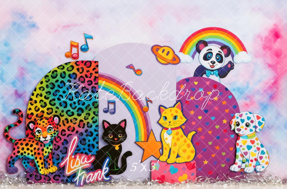 Cake Smash Kleurrijke Dieren Luipaard Foto Achtergrond Designed by Patty Roberts