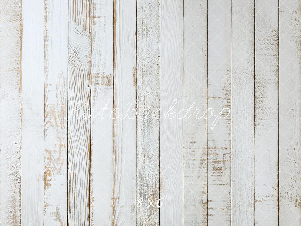 Kate Vintage White Wood Panel Floor Backdrop Designed by Mandy Ringe Photography