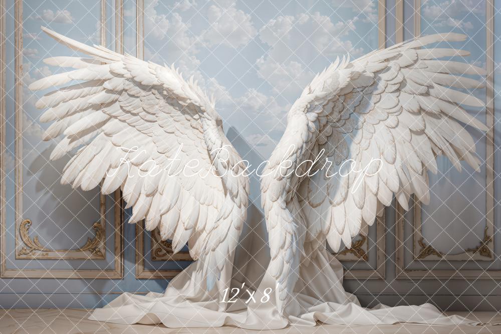 Fantasy Angel Wings Vintage Wall Backdrop Designed by Emetselch
