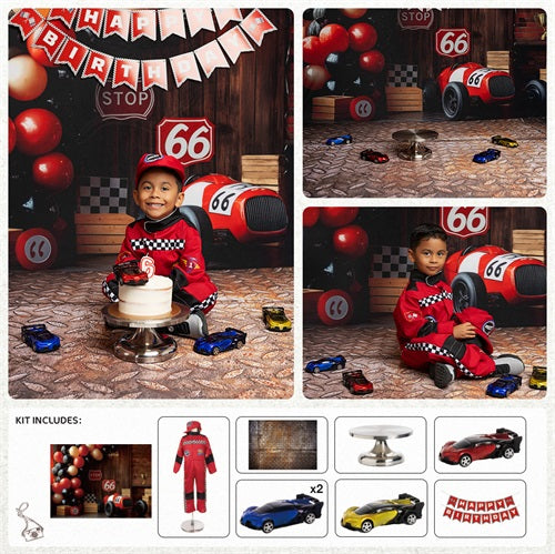 RTS Kate Racing Happy Birthday Photo Kit Photography Backdrops&Props Themed Bundle