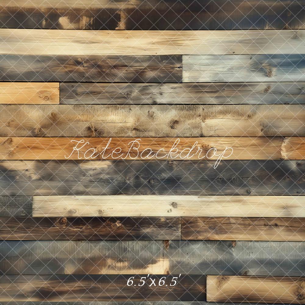 Kate Rustic Wood Plank Wall /Floor Backdrop Designed by Mini MakeBelieve
