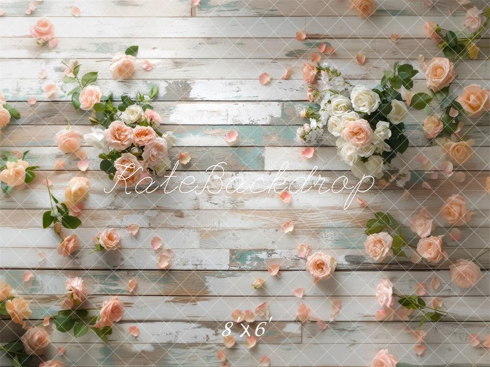 Sfondo in Legno Rosa Fiorito Designed by Mini MakeBelieve