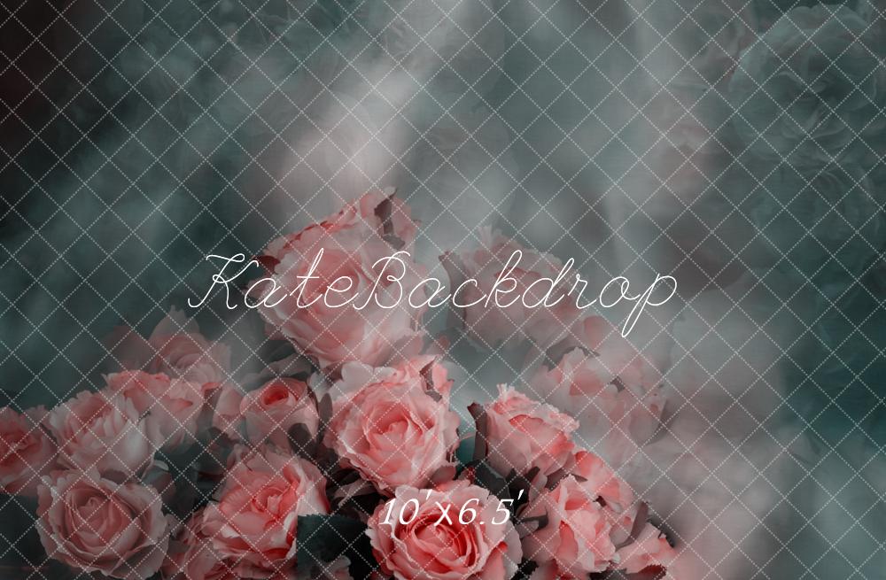 Kate Fine Art Pink Roses Bokeh Backdrop Designed by Fantasyphotoart