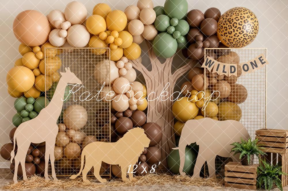 TEST Kate Jungle Balloon Arch Safari Animals Printed Backdrop Designed by Patty Roberts