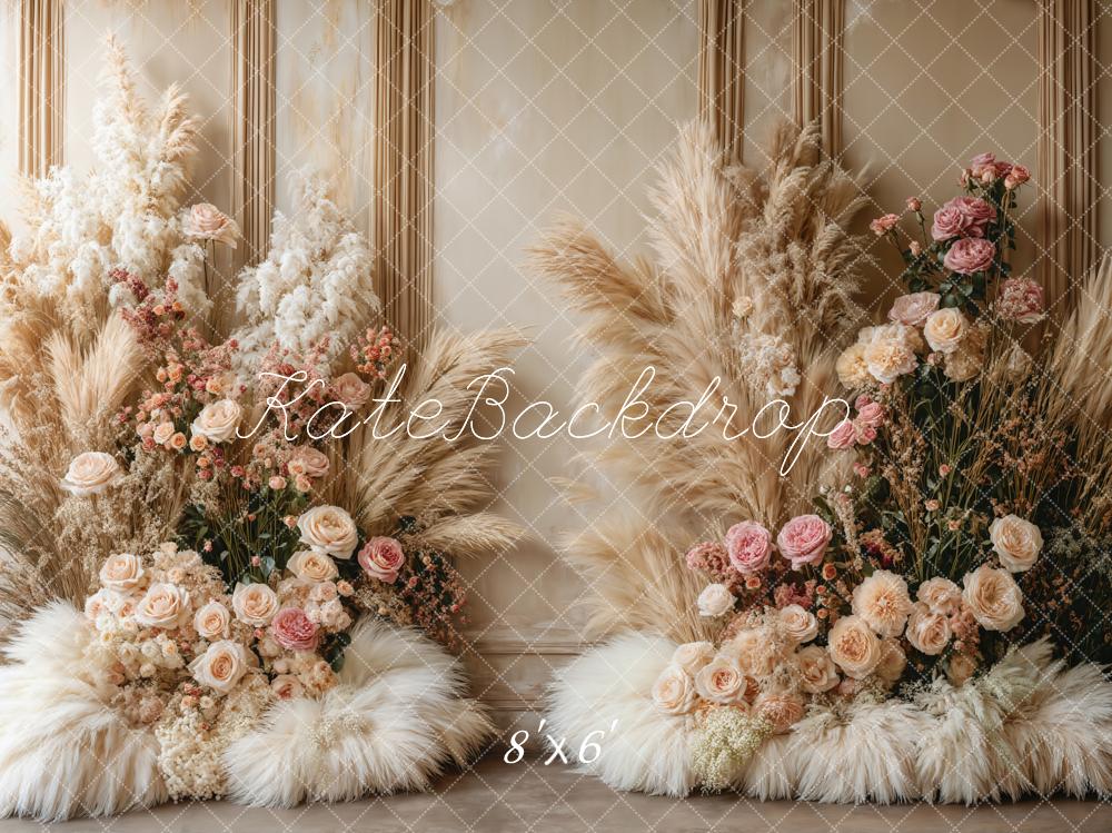 Boho Bloemen Pampas Grassen Foto Achtergrond Designed by Emetselch