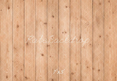 Kate Light Brown Wood Plank Floor Printed Backdrop Designed by Emetselch