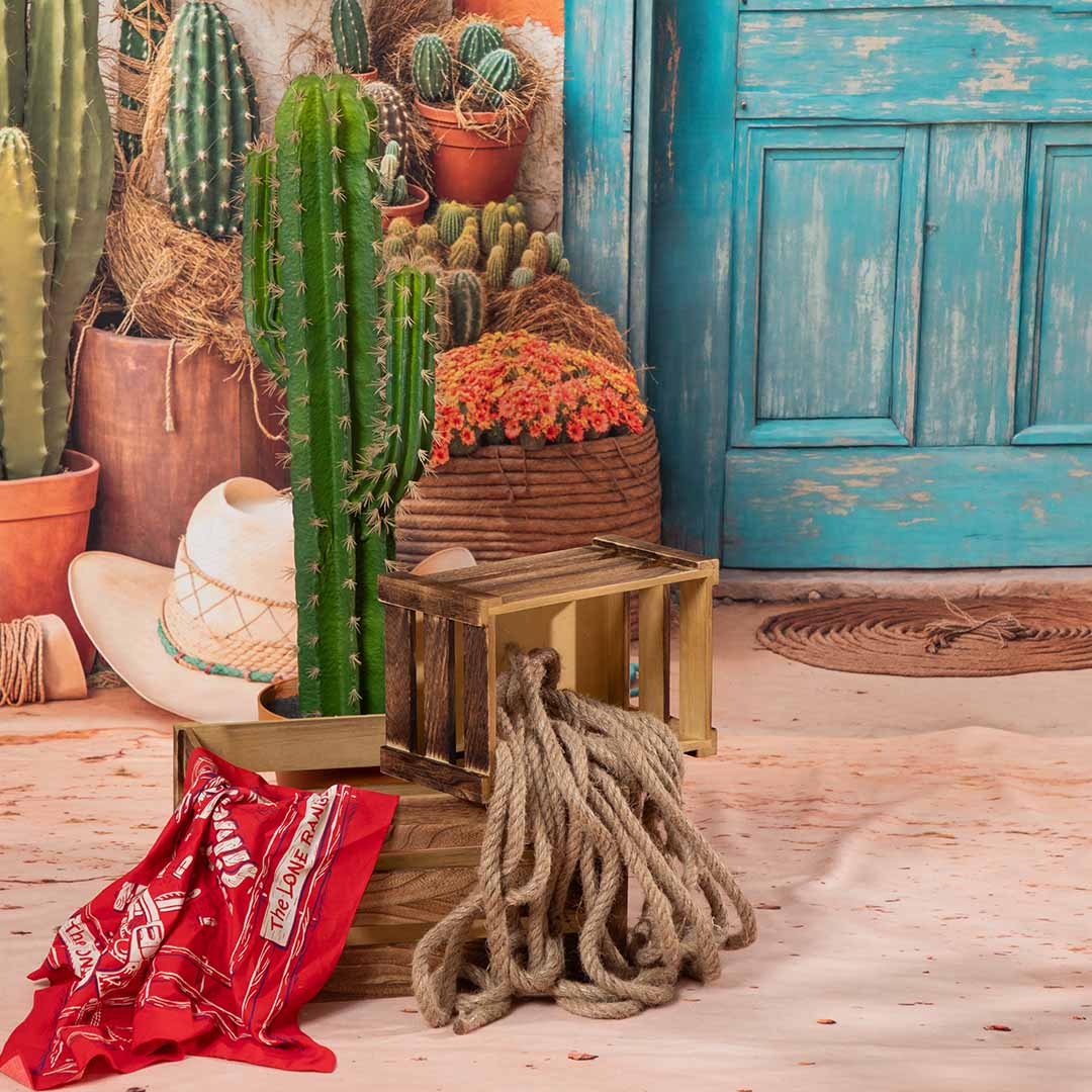 RTS Kate Cowboy Desert Cactus Photo Kit Photography Backdrops&Props Themed Bundle