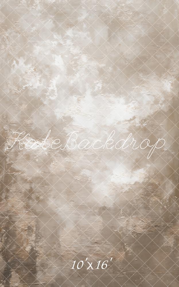 Kate Beige Abstract Texture Printed Backdrop Designed by GQ