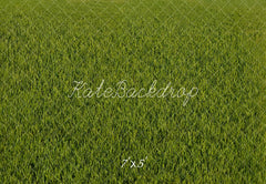Kate Green Grass Field Floor Printed Backdrop Designed by Emetselch