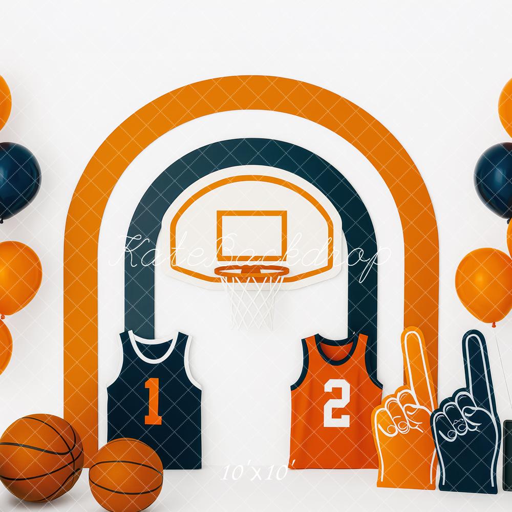 Kate Birthday Basketball Sports Balloons Backdrop Designed by Patty Roberts