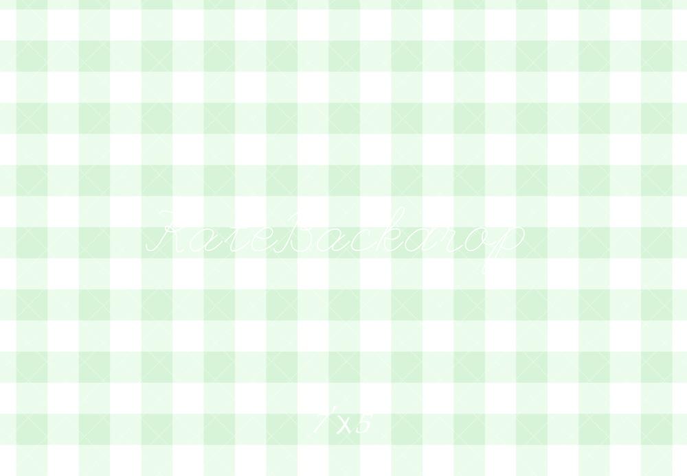 Kate Mint Green Gingham Pattern Backdrop Designed by Mandy Ringe Photography