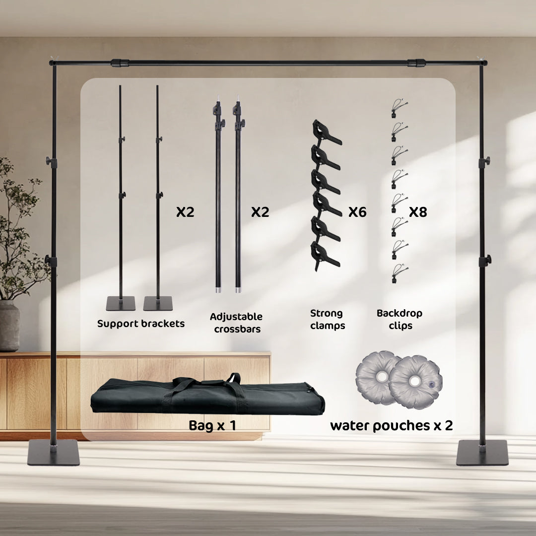 Marco de equipo telescópico ajustable para soporte de fondo fotográfico Display Stand.