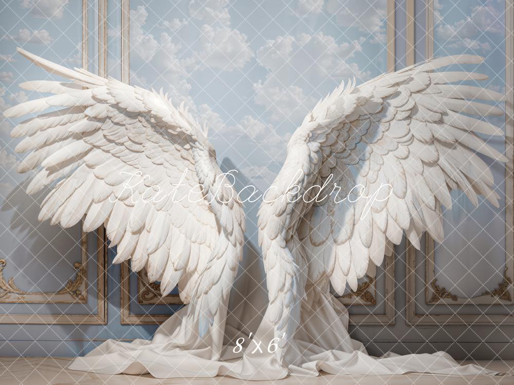 Fantasy Angel Wings Vintage Wall Backdrop Designed by Emetselch
